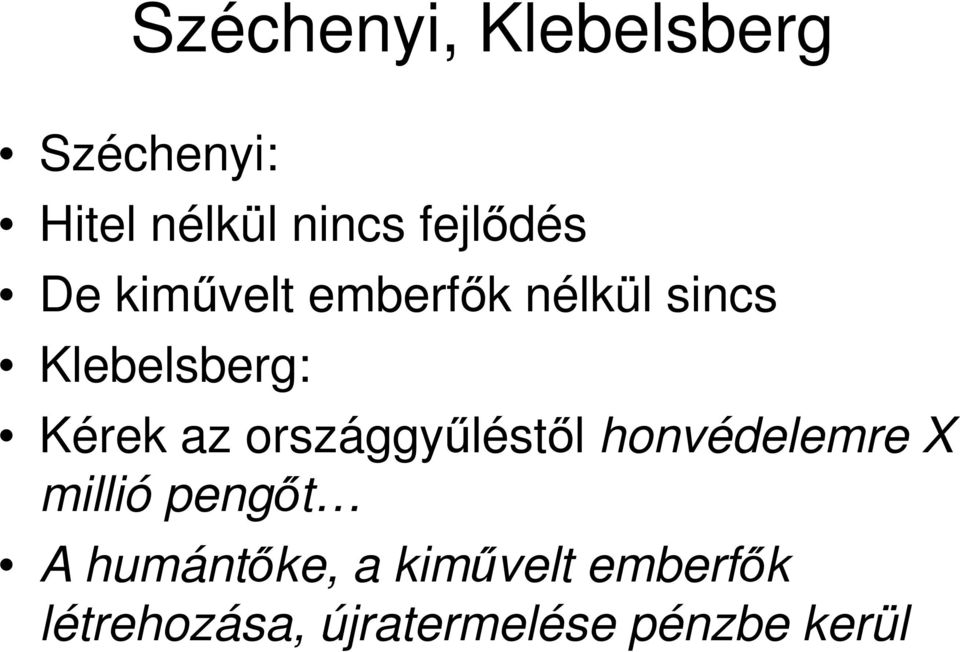 Kérek az országgyűléstől honvédelemre X millió pengőt A