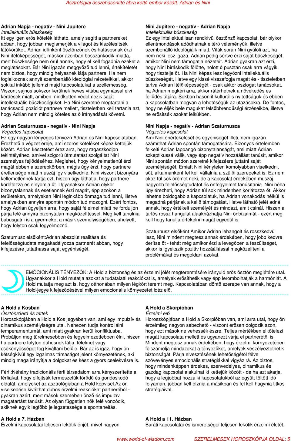 Adrian időnként ösztönzőnek és hatásosnak érzi szembenálló ideológiáik miatt.