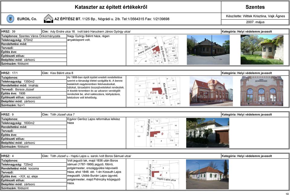 életet szolgálta ki. A benne kialakított nagyteremben felolvasásokat, bálokat, társadalmi összejöveteleket rendeztek.