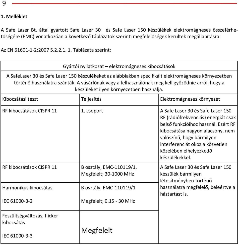 alábbiakban!specifikált!elektromágneses!környezetben! történő!használatra!szánták.!a!vásárlónak!vagy!a!felhasználónak!meg!kell!győződnie!arról,!hogy!a! készüléket!ilyen!környezetben!használja.