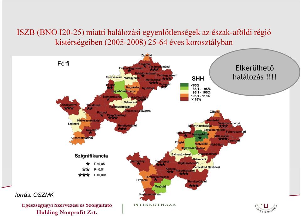 Mátészalkai Polgári Csengeri Nagykállói Nyírbátori *** *** Hajdúböszörményi * * Balmazújvárosi Hajdúhadházi * Debreceni Hajdúszoboszlói Karcagi Püspökladányi Derecske-Létavértesi *** *** *