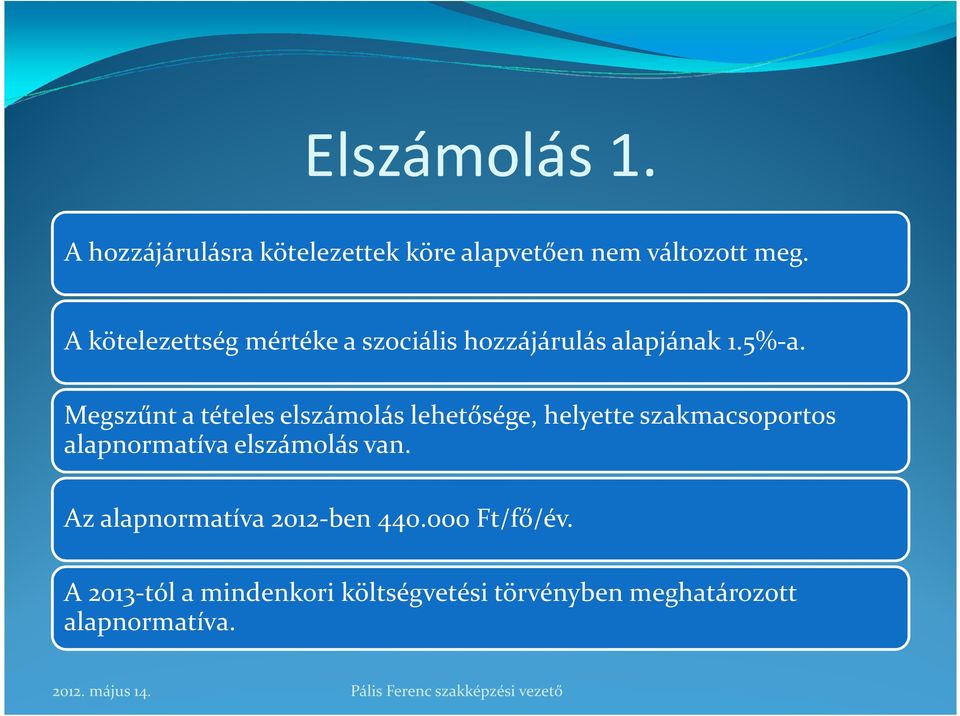 Megszűnt a tételes elszámolás lehetősége, helyette szakmacsoportos alapnormatíva