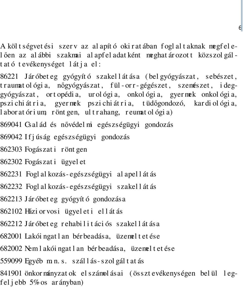 mek onkol ógi a, pszi chi át r i a, gyer mek pszi chi át r i a, t üdőgondozó, kar di ol ógi a, l abor at ór i um, r önt gen, ul t r ahang, r eumat ol ógi a) 869041 Csal ád és nővédel mi egészségügyi