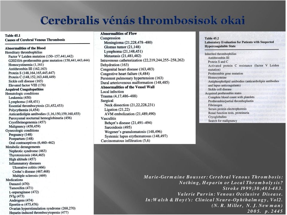 Valerie Purvin: Venus Occlusive Disease.