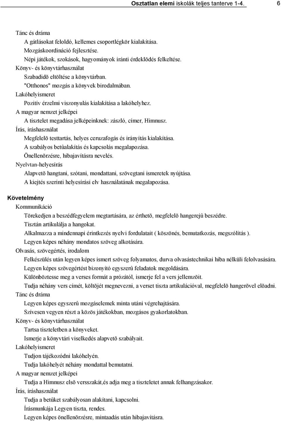 Lakóhelyismeret Pozitív érzelmi viszonyulás kialakítása a lakóhelyhez. A magyar nemzet jelképei A tisztelet megadása jelképeinknek: zászló, címer, Himnusz.