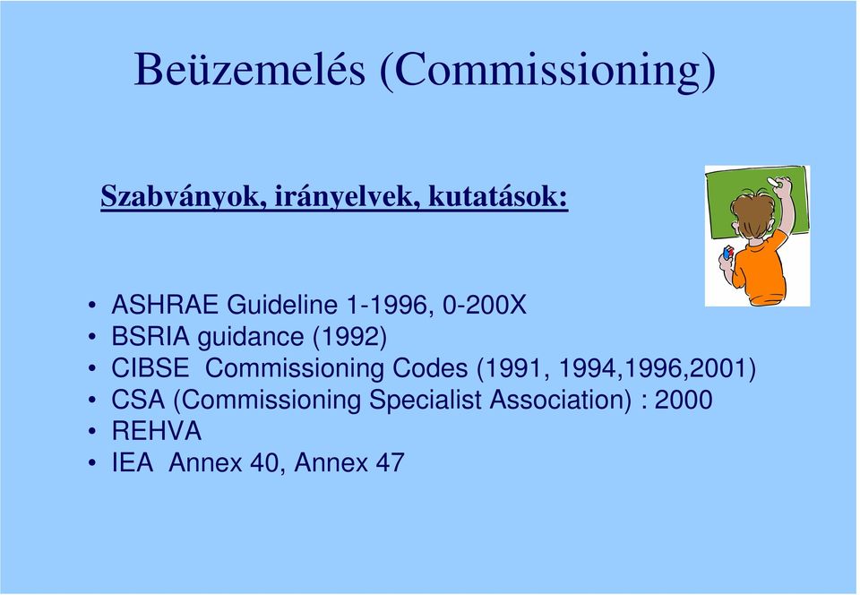 (1992) CIBSE Commissioning Codes (1991, 1994,1996,2001) CSA