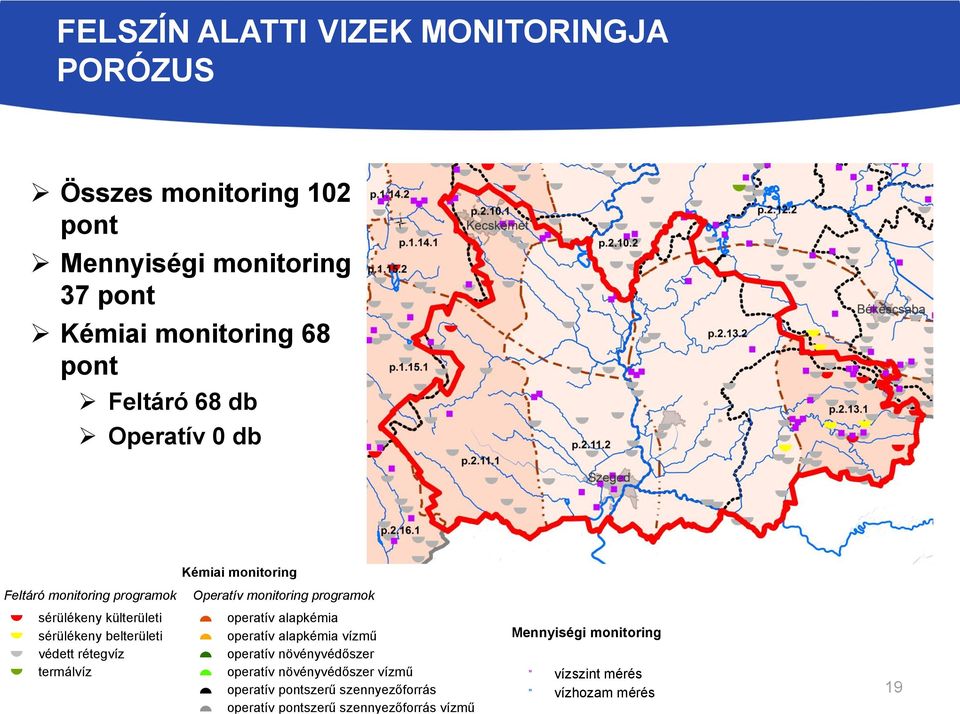 monitoring Operatív monitoring programok operatív alapkémia operatív alapkémia vízmű operatív növényvédőszer operatív növényvédőszer