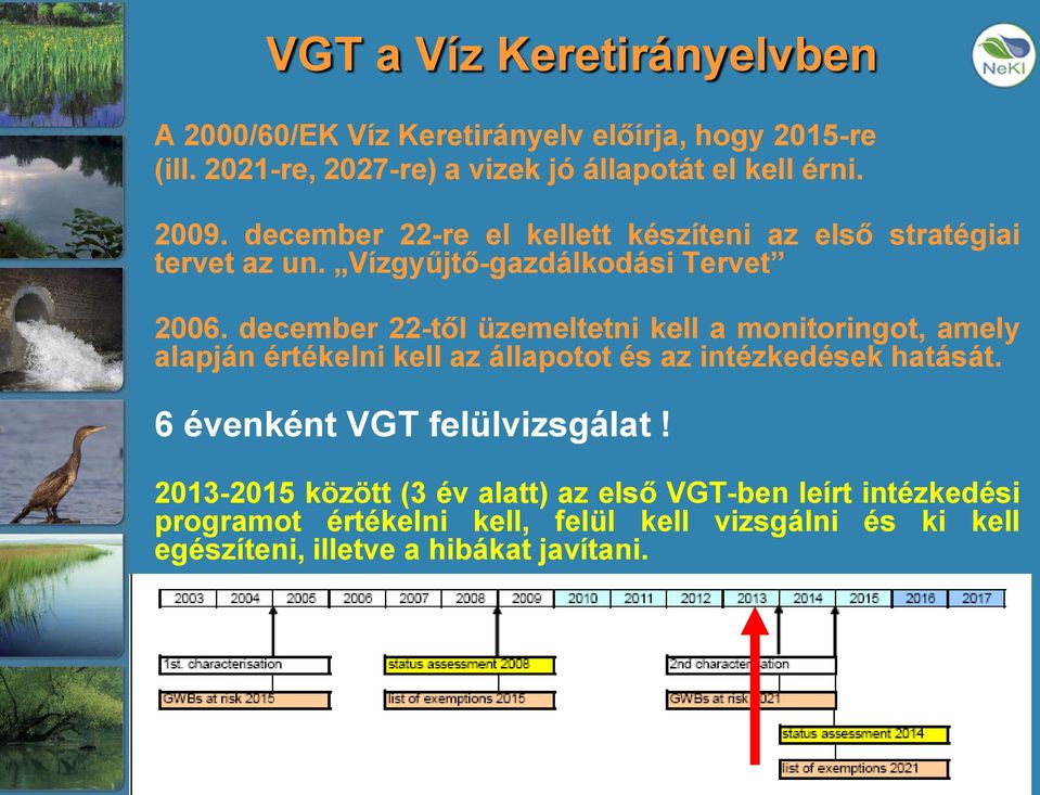 december 22-től üzemeltetni kell a monitoringot, amely alapján értékelni kell az állapotot és az intézkedések hatását.