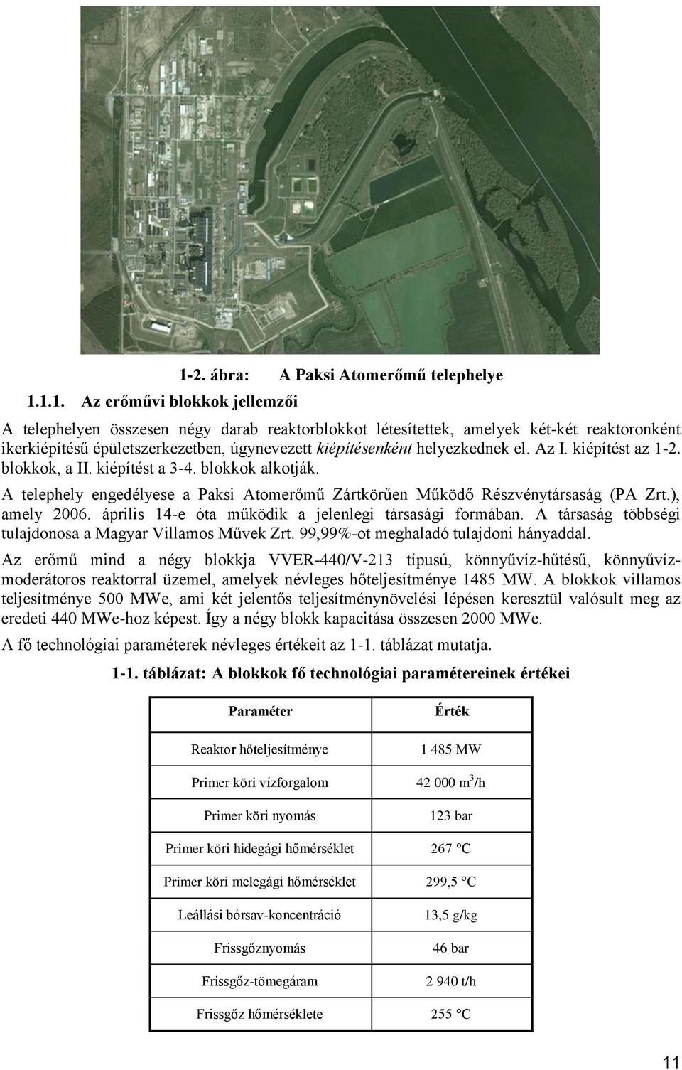 helyezkednek el. Az I. kiépítést az 1-2. blokkok, a II. kiépítést a 3-4. blokkok alkotják. A telephely engedélyese a Paksi Atomerőmű Zártkörűen Működő Részvénytársaság (PA Zrt.), amely 2006.