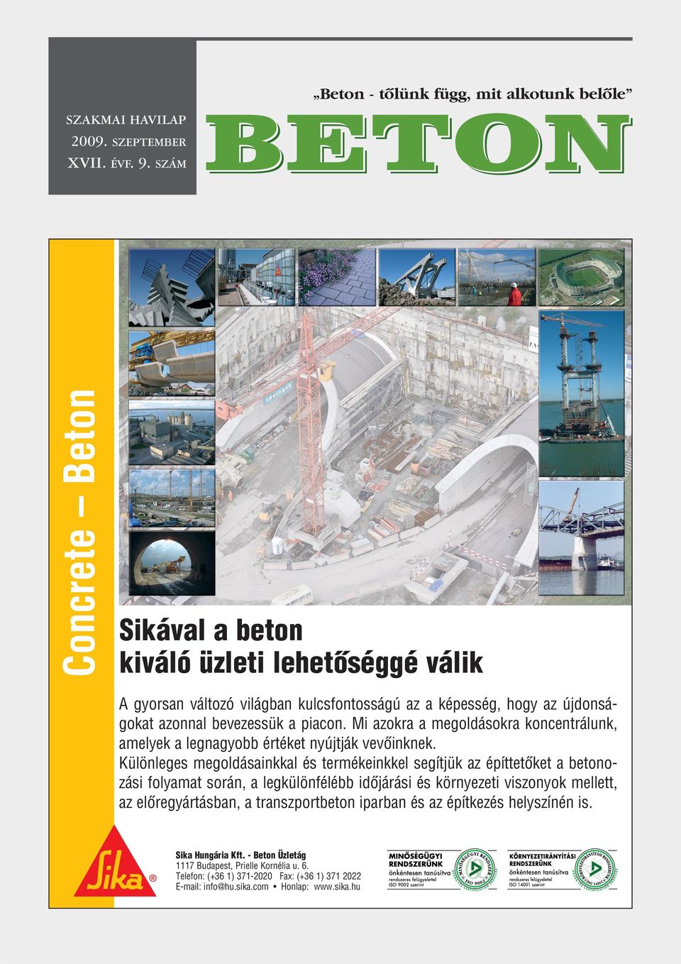 BETON. Concrete Beton. Sikával a beton kiváló üzleti lehetôséggé válik -  PDF Ingyenes letöltés
