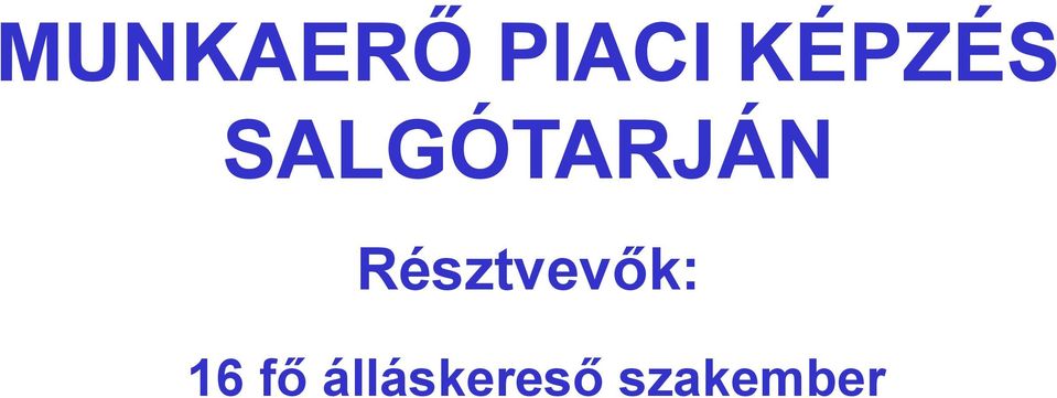 Résztvevők: 16 fő