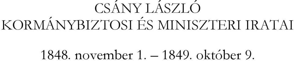 MINISZTERI IRATAI