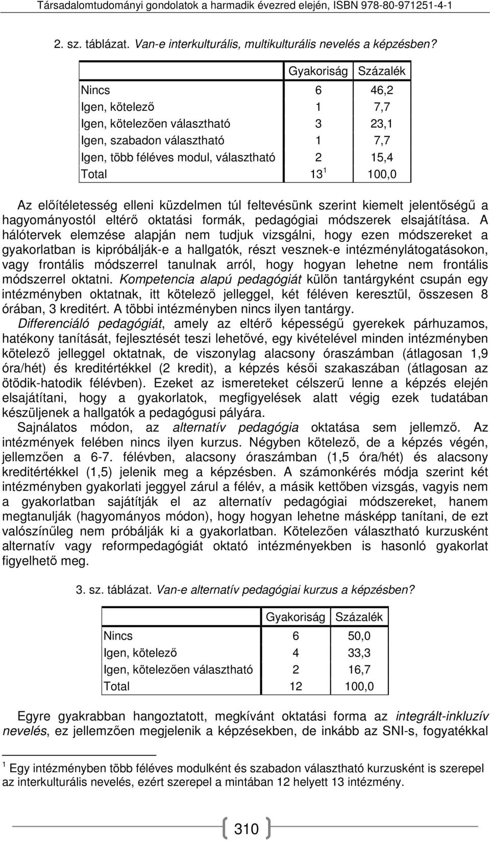 előítéletesség elleni küzdelmen túl feltevésünk szerint kiemelt jelentőségű a hagyományostól eltérő oktatási formák, pedagógiai módszerek elsajátítása.