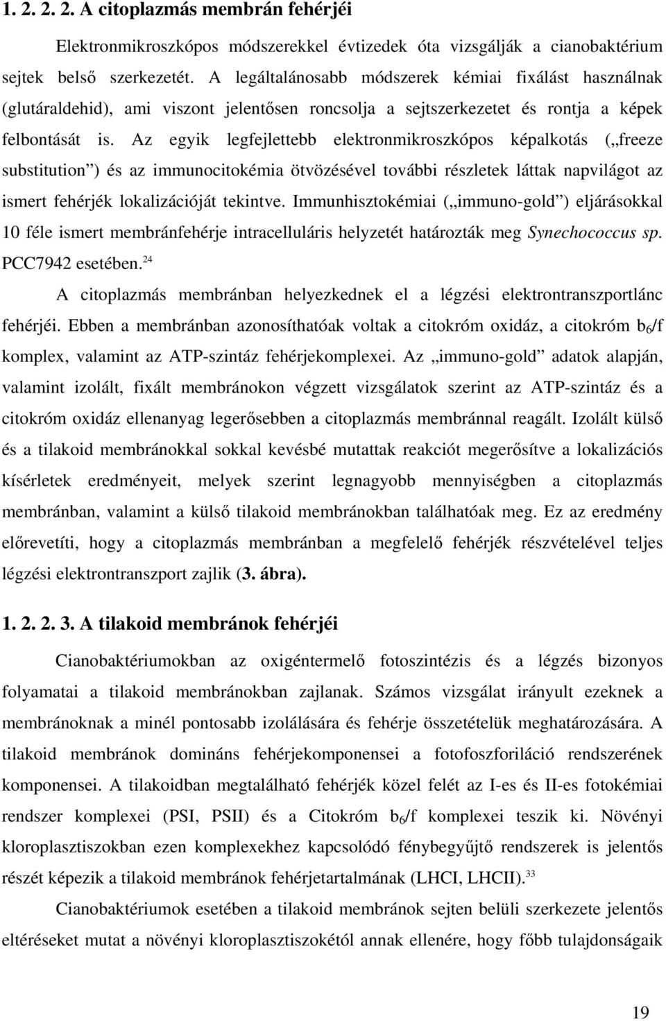 Az egyik legfejlettebb elektronmikroszkópos képalkotás ( freeze substitution ) és az immunocitokémia ötvözésével további részletek láttak napvilágot az ismert fehérjék lokalizációját tekintve.