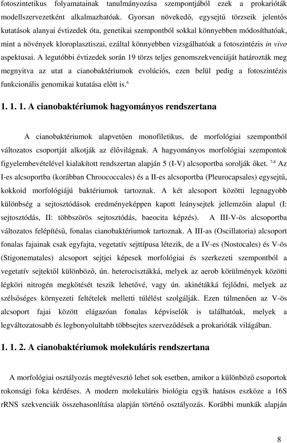 a fotoszintézis in vivo aspektusai.