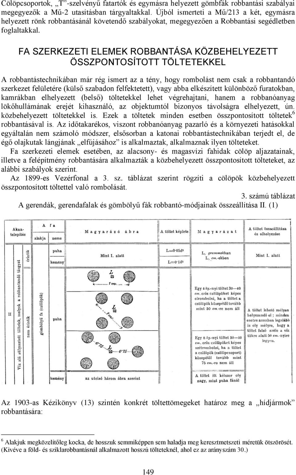 FA SZERKEZETI ELEMEK ROBBANTÁSA KÖZBEHELYEZETT ÖSSZPONTOSÍTOTT TÖLTETEKKEL A robbantástechnikában már rég ismert az a tény, hogy rombolást nem csak a robbantandó szerkezet felületére (külső szabadon