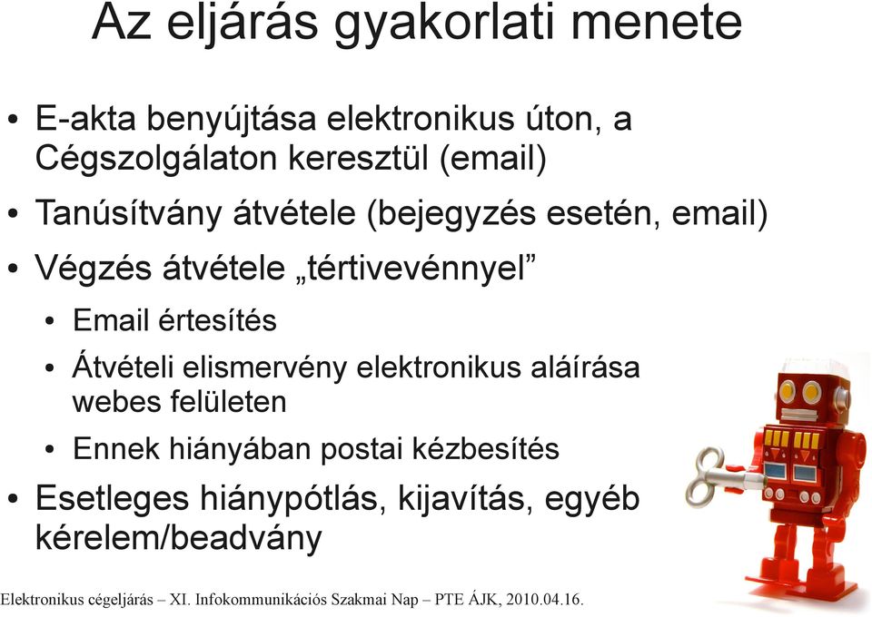 tértivevénnyel Email értesítés Átvételi elismervény elektronikus aláírása webes