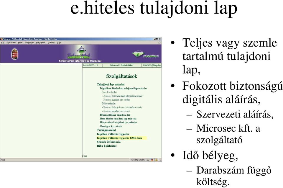 digitális aláírás, Szervezeti aláírás, Microsec