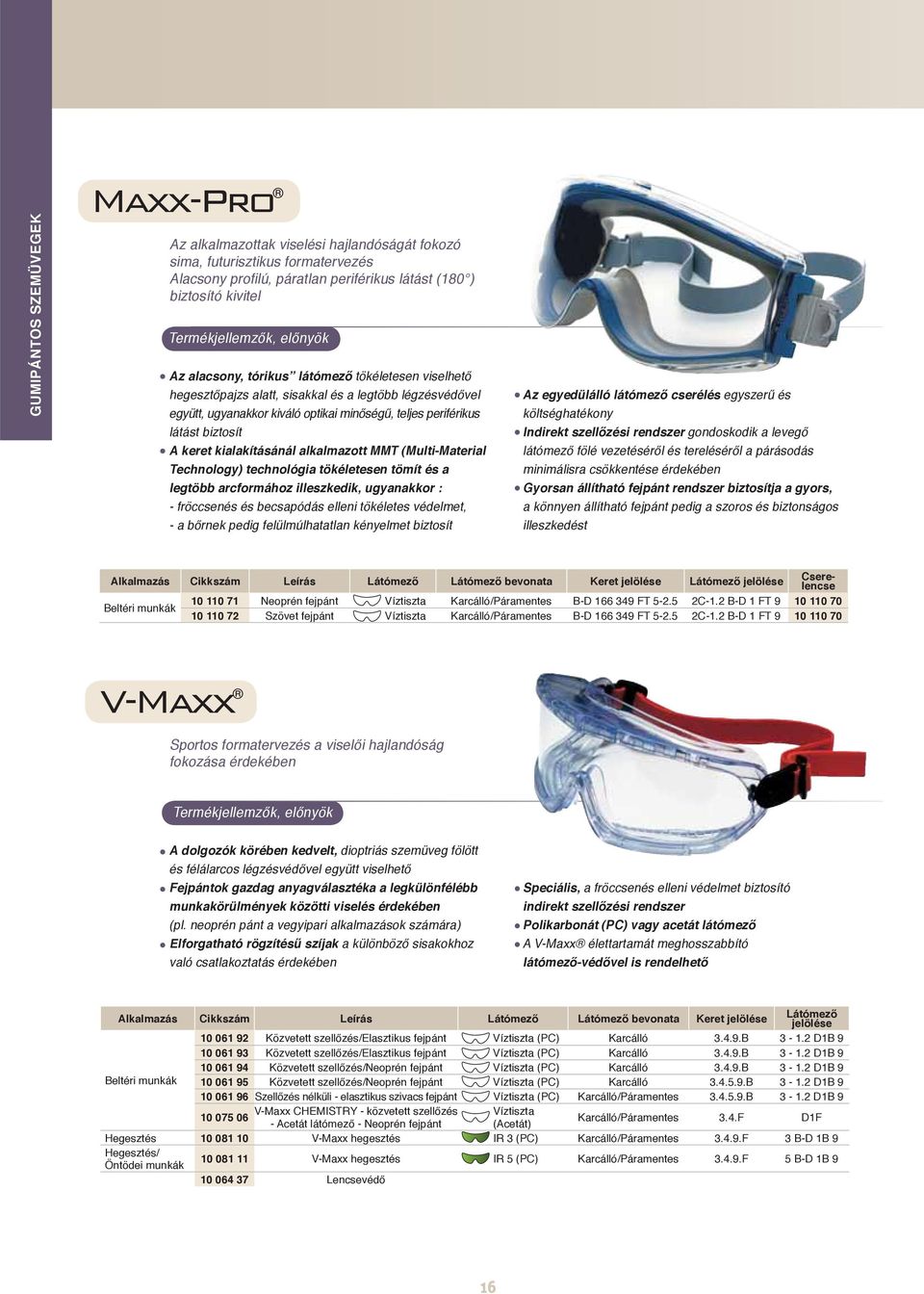 alkalmazott MMT (Multi-Material Technology) technológia tökéletesen tömít és a legtöbb arcformához illeszkedik, ugyanakkor : - fröccsenés és becsapódás elleni tökéletes védelmet, - a bőrnek pedig