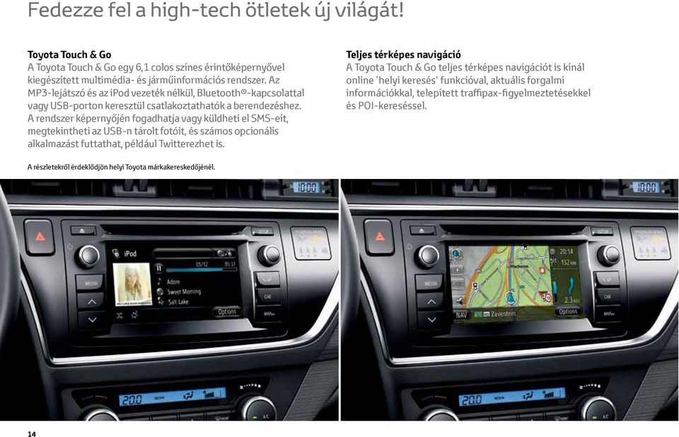 A rendszer képernyőjén fogadhatja vagy küldheti el SMS-eit, megtekintheti az USB-n tárolt fotóit, és számos opcionális alkalmazást futtathat, például Twitterezhet is.