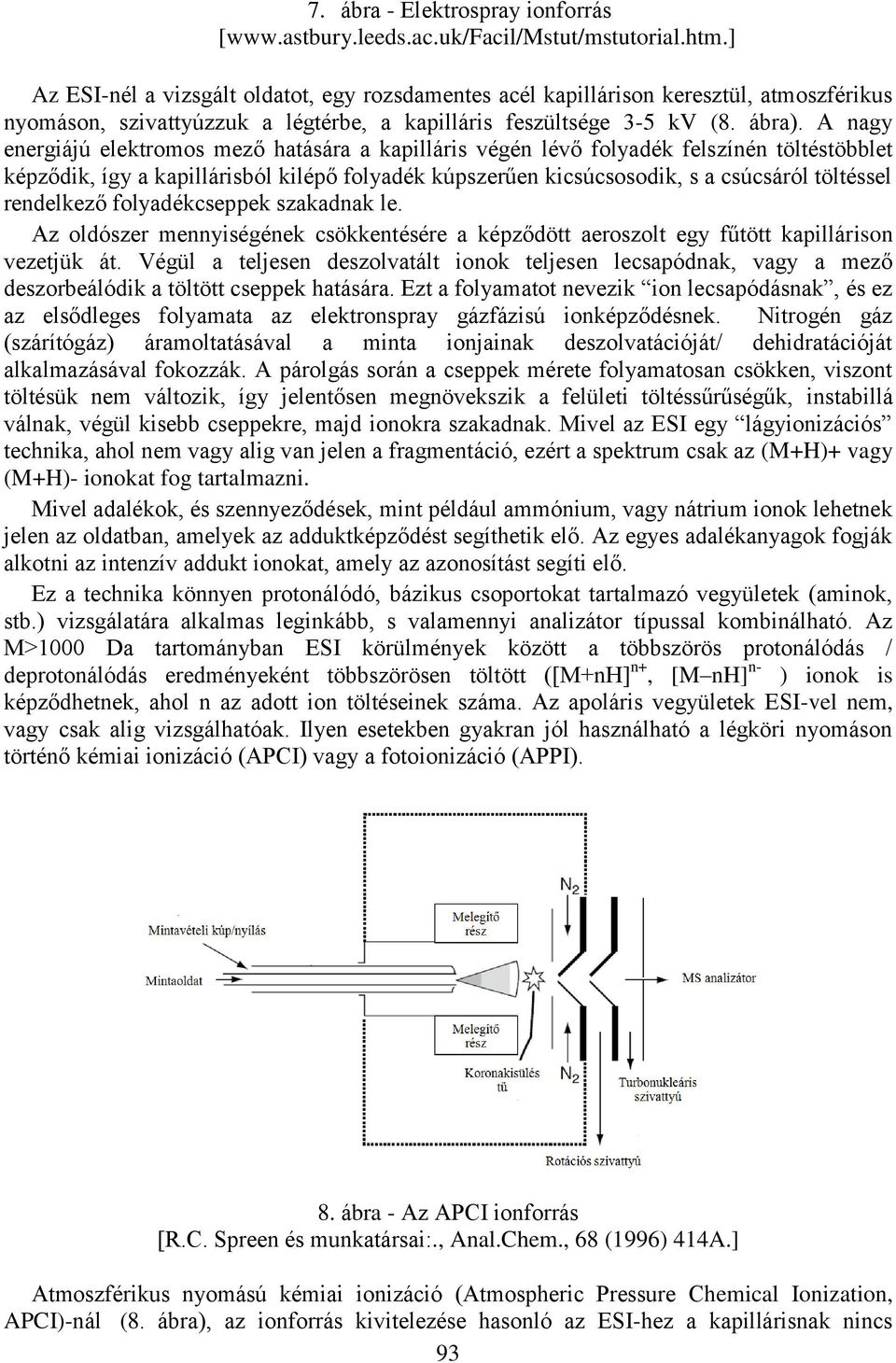 A nagy energiájú elektromos mező hatására a kapilláris végén lévő folyadék felszínén töltéstöbblet képződik, így a kapillárisból kilépő folyadék kúpszerűen kicsúcsosodik, s a csúcsáról töltéssel