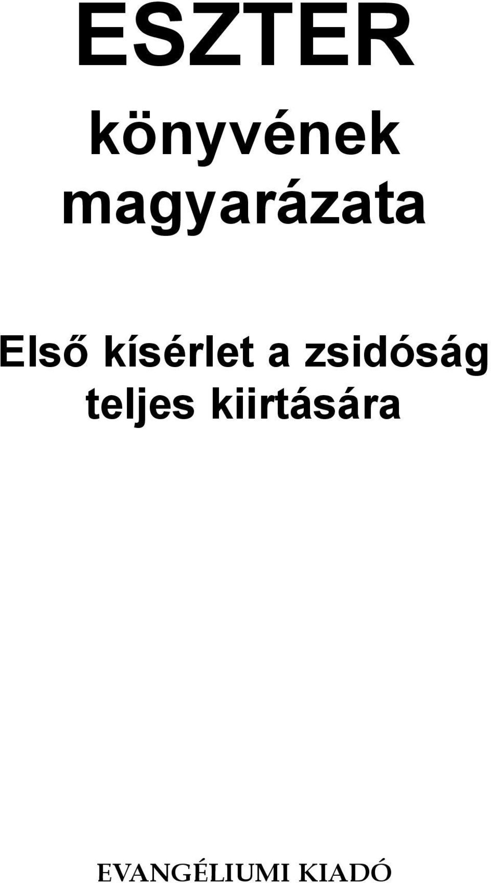 kísérlet a zsidóság