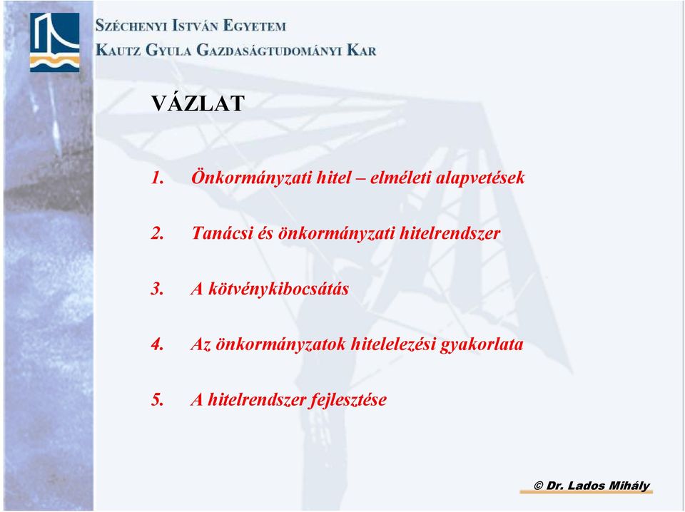 Tanácsi és önkormányzati hitelrendszer 3.