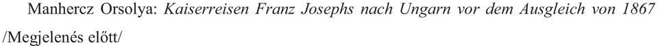 Josephs nach Ungarn vor