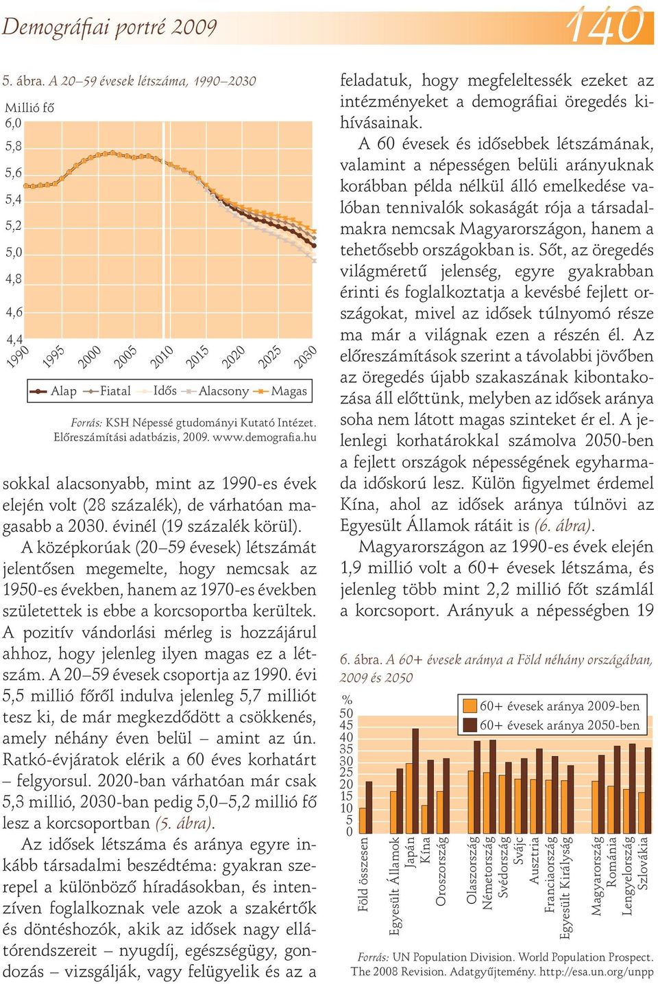 A középkorúak (2 59 évesek) létszámát jelentôsen megemelte, hogy nemcsak az 195-es években, hanem az 197-es években születettek is ebbe a korcsoportba kerültek.