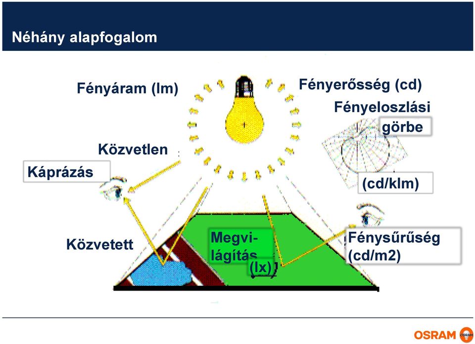 Fényeloszlási görbe (cd/klm)