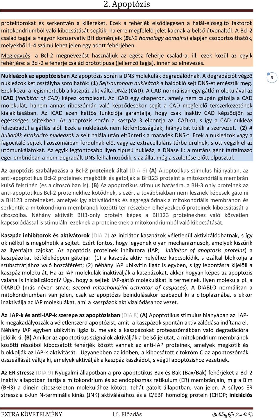 Megjegyzés: a Bcl-2 megnevezést használjuk az egész fehérje családra, ill. ezek közül az egyik fehérjére: a Bcl-2 e fehérje család prototípusa (jellemző tagja), innen az elnevezés.