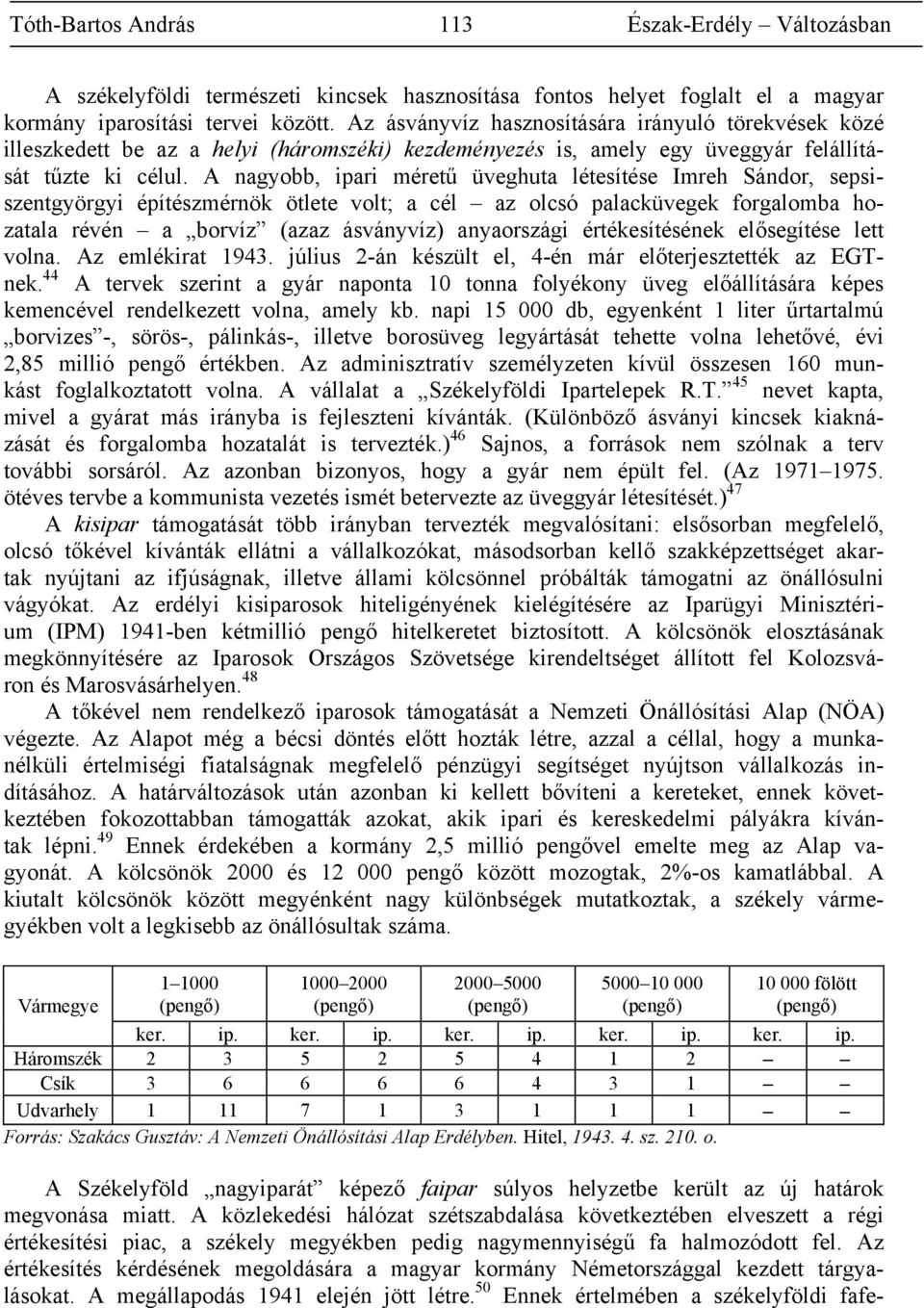 A nagyobb, ipari méretű üveghuta létesítése Imreh Sándor, sepsiszentgyörgyi építészmérnök ötlete volt; a cél az olcsó palacküvegek forgalomba hozatala révén a borvíz (azaz ásványvíz) anyaországi