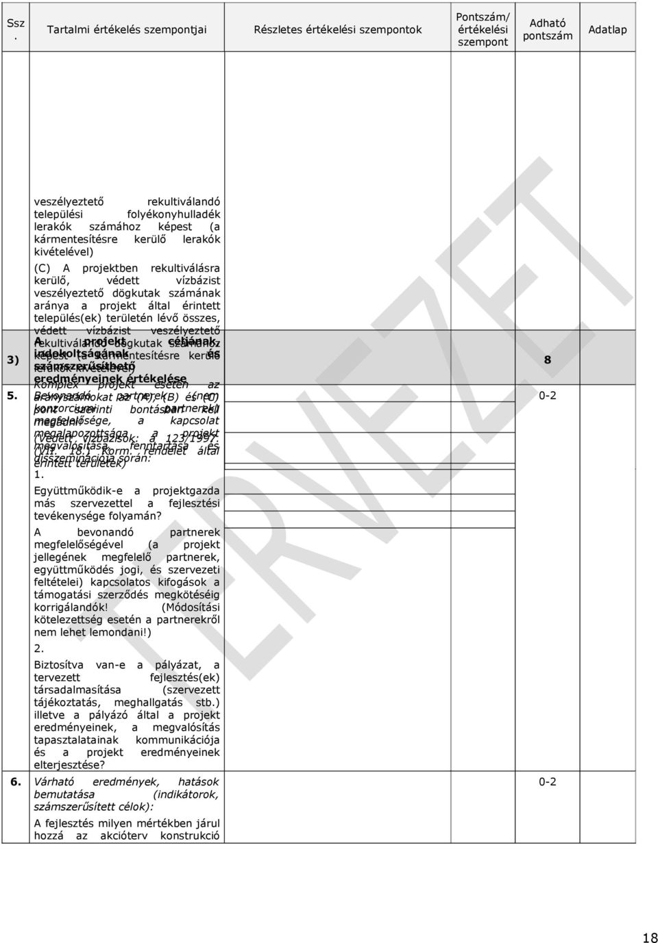 lévő összes, védett vízbázist veszélyeztető rekultiválandó A projekt dögkutak céljának, számához képest indokoltságának (a kármentesítésre kerülő és 3) lerakók számszerűsíthető kivételével)