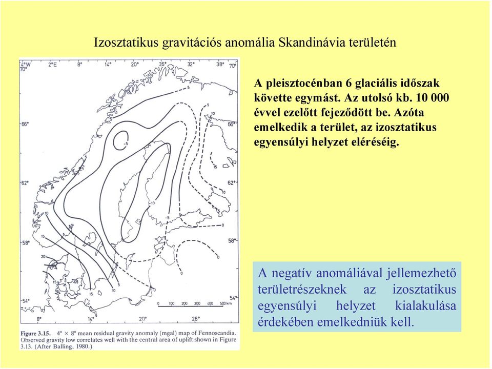 Azóta emelkedik a terület, az izosztatikus egyensúlyi helyzet eléréséig.