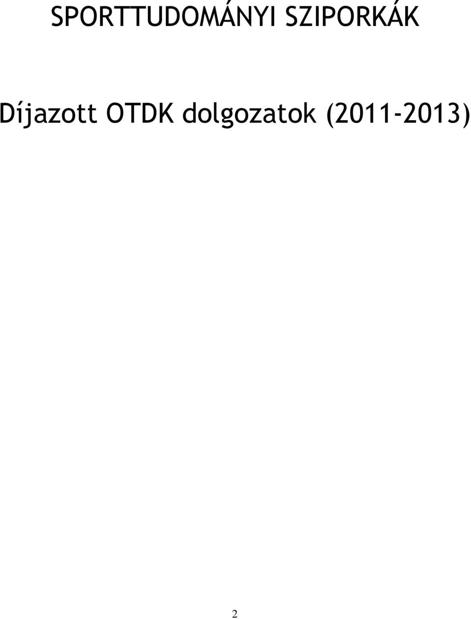 Díjazott OTDK