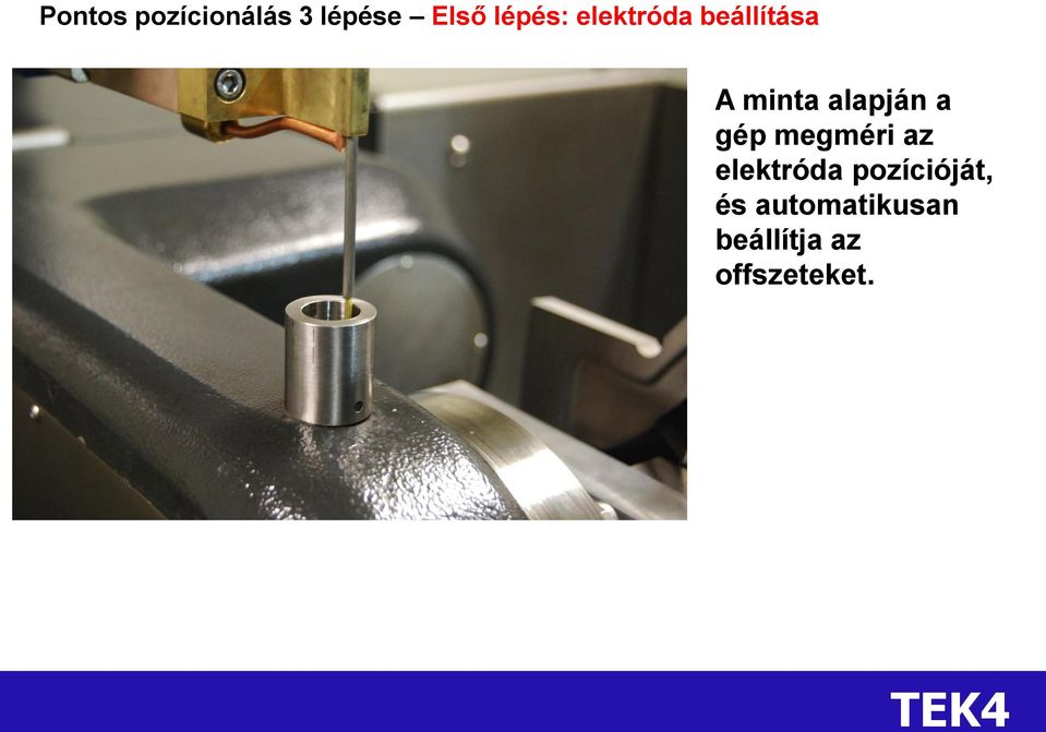 beállítása A minta alapján a gép megméri az