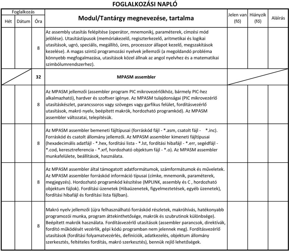 A magas szintű programozási nyelvek jellemzői (a megoldandó probléma könnyebb megfogalmazása, utasítások közel állnak az angol nyelvhez és a matematikai szimbólumrendszerhez).