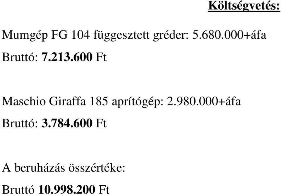 600 Ft Maschio Giraffa 185 aprítógép: 2.980.