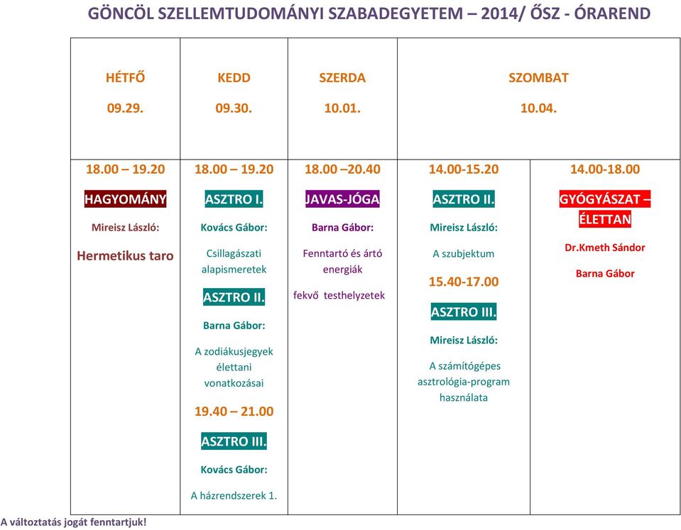 vonatkozásai Fenntartó és ártó energiák fekvő testhelyzetek A szubjektum 15.