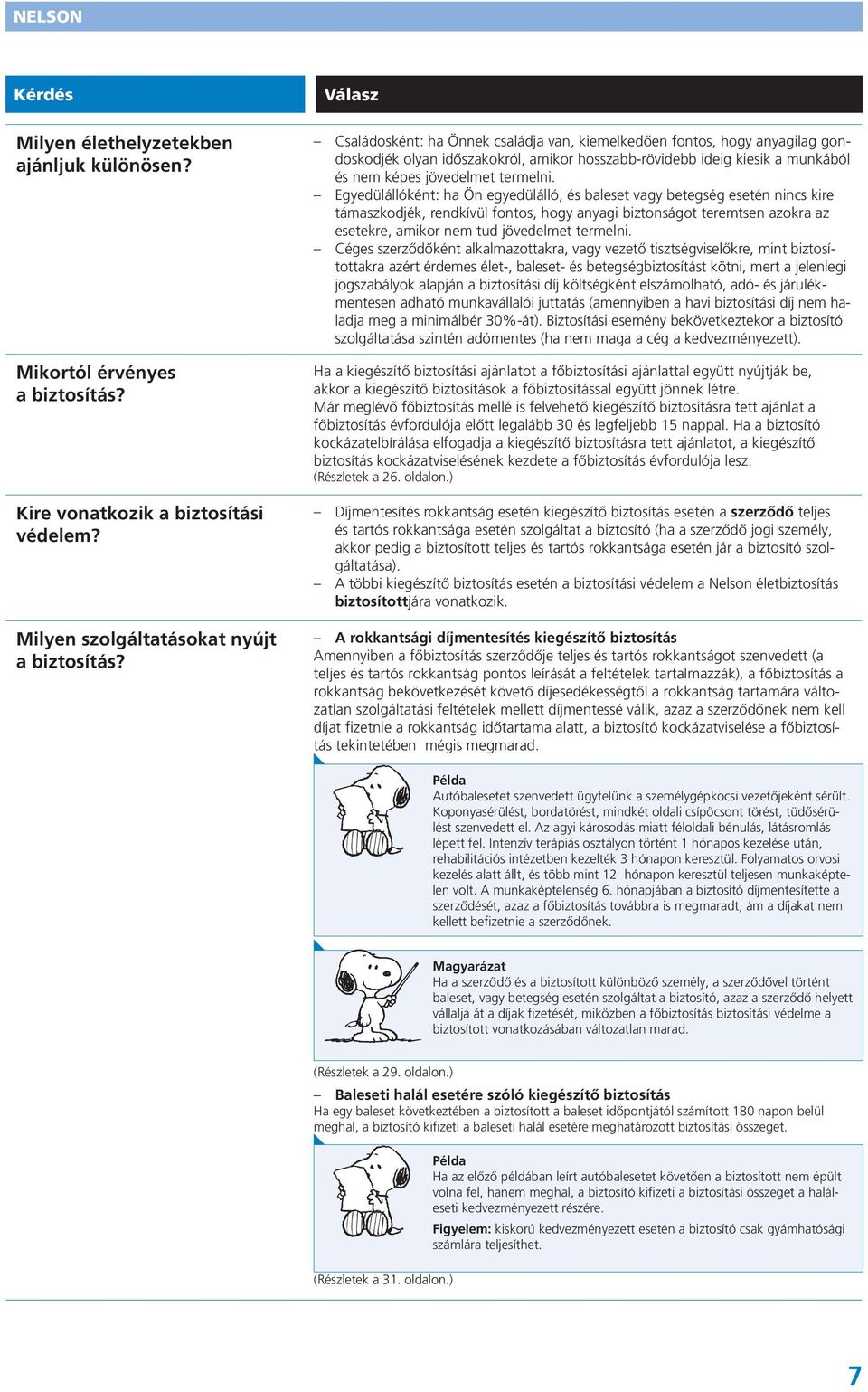 Nelson (MEB-275, MEB-276) klasszikus életbiztosítás általános és különös  feltételei - PDF Free Download