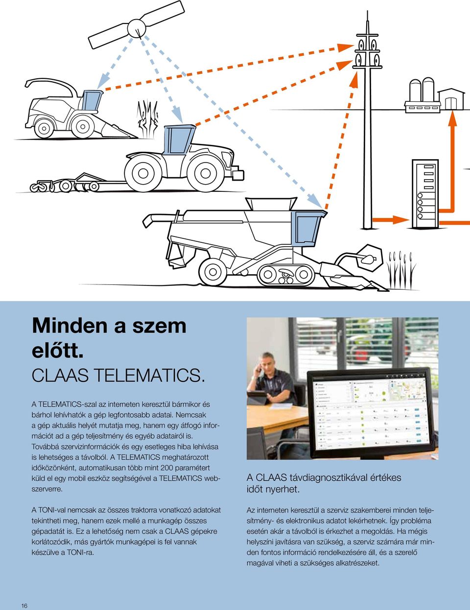 A TELEMATICS meghatározott időközönként, automatikusan több mint 200 paramétert küld el egy mobil eszköz segítségével a TELEMATICS webszerverre.