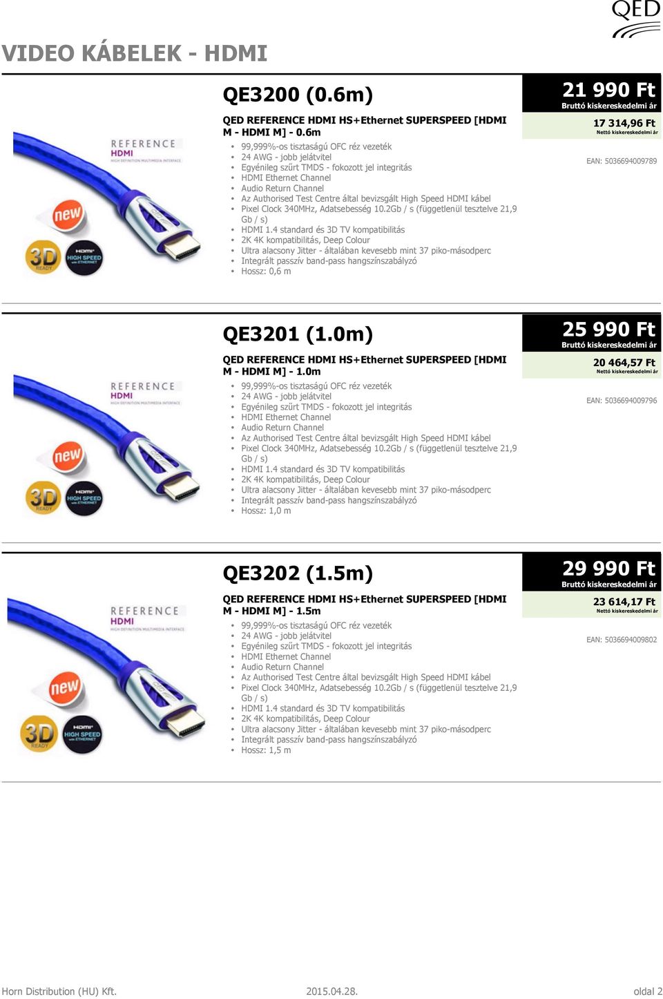 Pixel Clock 340MHz, Adatsebesség 10.2Gb / s (függetlenül tesztelve 21,9 Gb / s) HDMI 1.