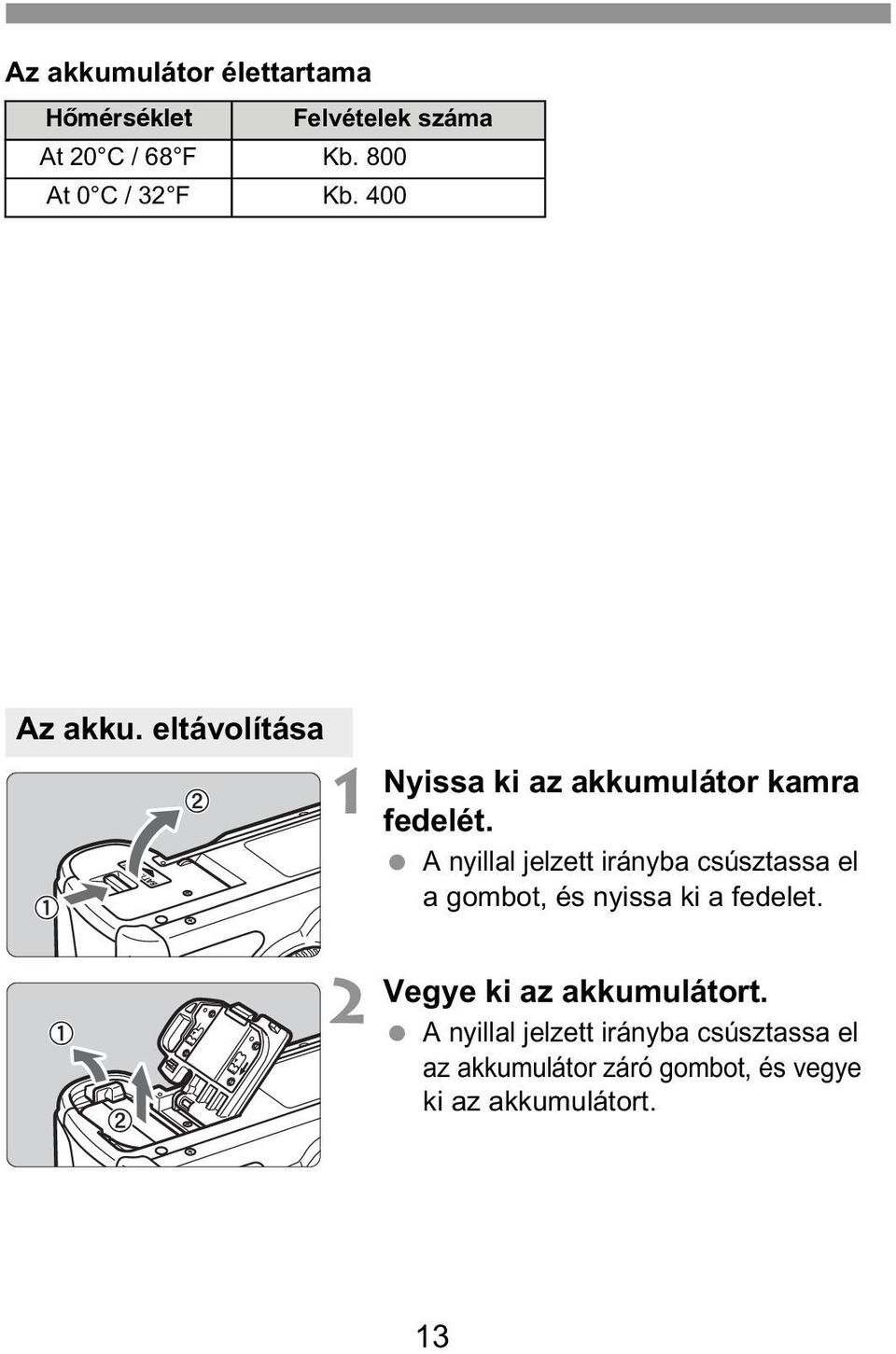 A nyillal jelzett irányba csúsztassa el a gombot, és nyissa ki a fedelet.