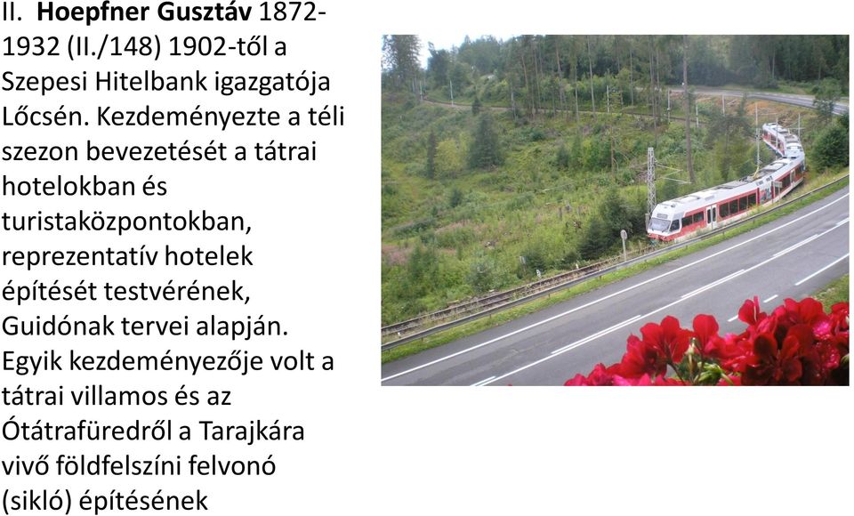 reprezentatív hotelek építését testvérének, Guidónak tervei alapján.
