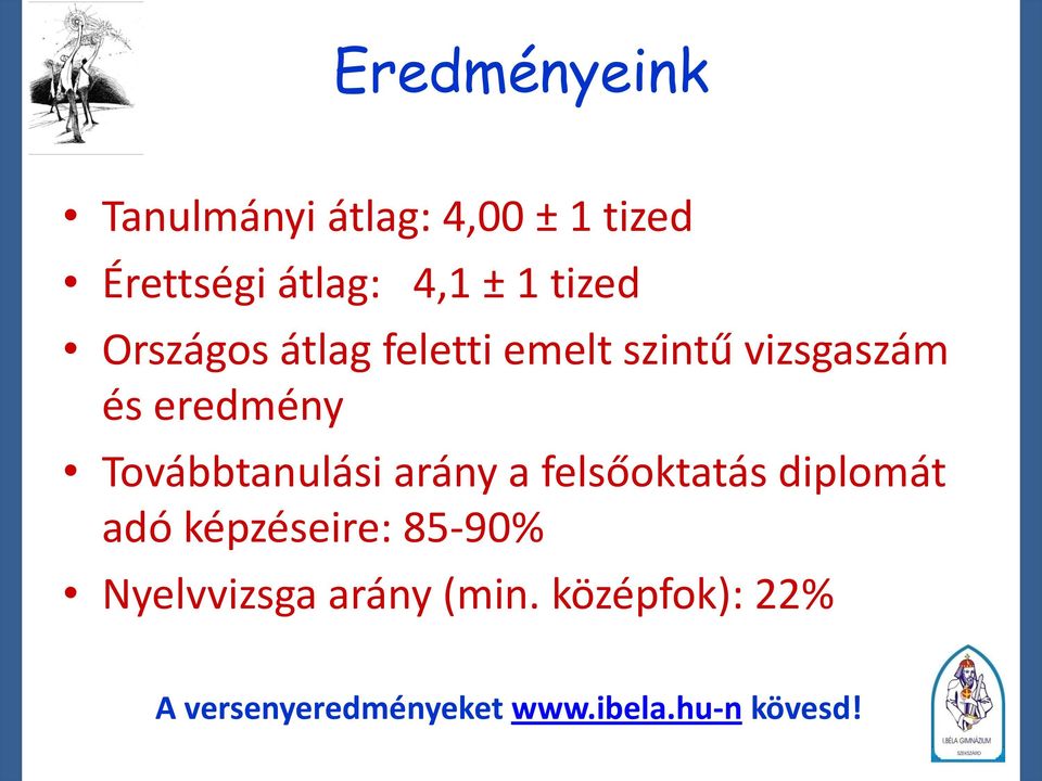 Továbbtanulási arány a felsőoktatás diplomát adó képzéseire: 85-90%