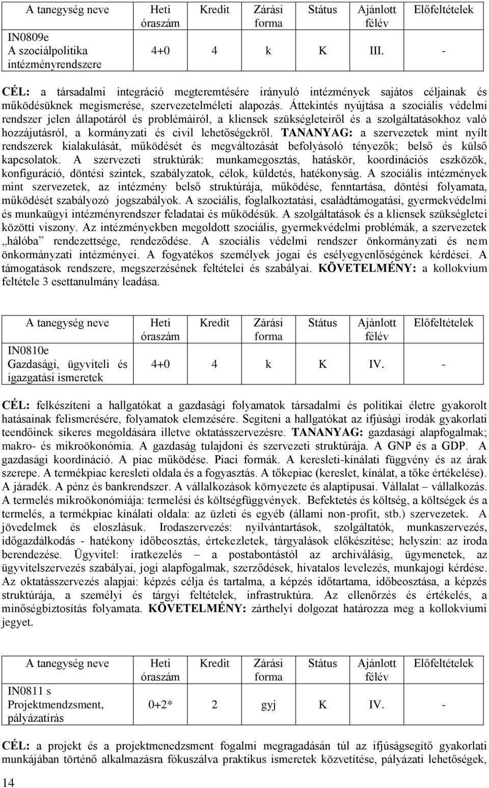 Áttekintés nyújtása a szociális védelmi rendszer jelen állapotáról és problémáiról, a kliensek szükségleteiről és a szolgáltatásokhoz való hozzájutásról, a kormányzati és civil lehetőségekről.