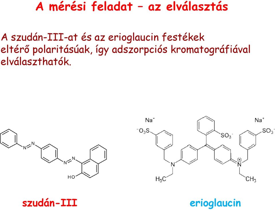 eltérő polaritásúak, így adszorpciós