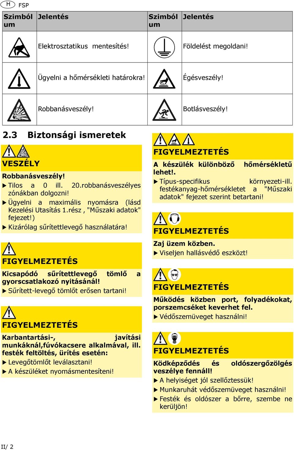 ) Kizárólag sűrítettlevegő használatára! FIGYELMEZTETÉS Kicsapódó sűrítettlevegő tömlő a gyorscsatlakozó nyitásánál! Sűrített-levegő tömlőt erősen tartani!