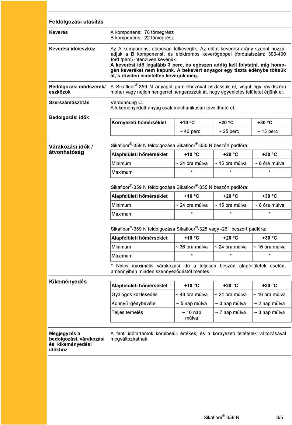 A keverési idő legalább 3 perc, és egészen addig kell folytatni, míg homogén keveréket nem kapunk. A bekevert anyagot egy tiszta edénybe töltsük át, s röviden ismételten keverjük meg.