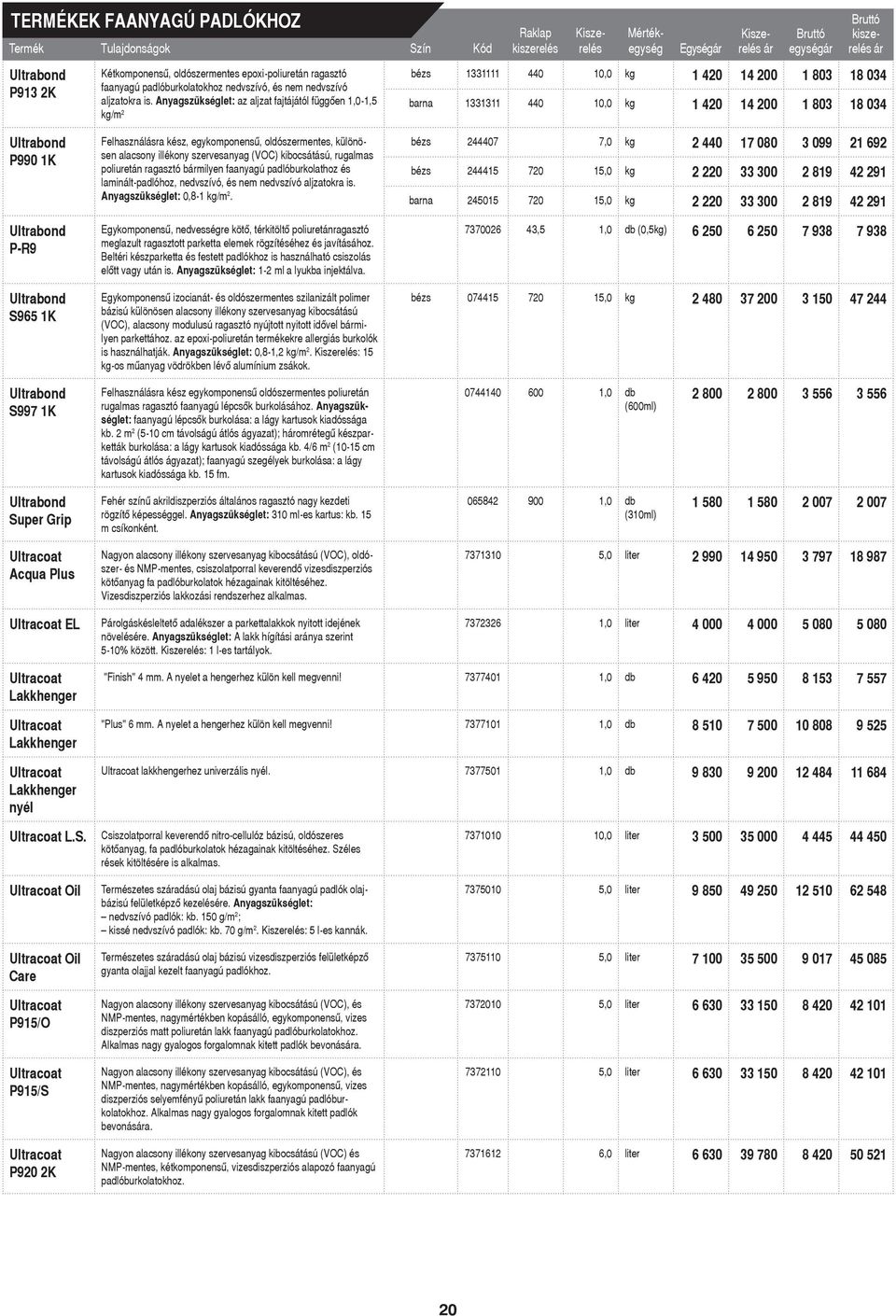 Felhasználásra kész, egykomponensû, oldószermentes, különösen alacsony illékony szervesanyag (VOC) kibocsátású, rugalmas poliuretán ragasztó bmilyen faanyagú padlóburkolathoz és laminált-padlóhoz,